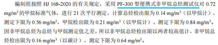 《固定污染源廢氣總烴、甲烷和非甲烷總烴的測(cè)定便攜式催化氧化-氫火焰離子化檢測(cè)器法》